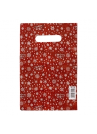 Красный подарочный новогодний пакет с вырубной ручкой (20х30 см) - Сима-Ленд - купить с доставкой в Орле