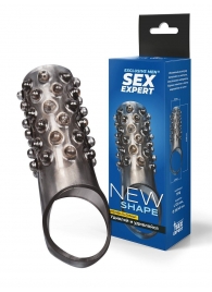 Дымчатая насадка на пенис с выпуклостями - 12 см. - Sex Expert - в Орле купить с доставкой