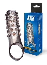 Дымчатая насадка на пенис с выпуклостями - 11 см. - Sex Expert - в Орле купить с доставкой