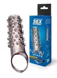 Дымчатая насадка на пенис с шипами и выпуклостями - 12 см. - Sex Expert - в Орле купить с доставкой