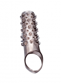 Дымчатая насадка на пенис с шипами и выпуклостями - 12 см. - Sex Expert - в Орле купить с доставкой