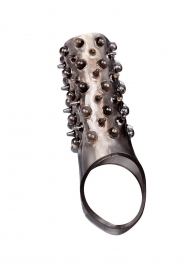 Дымчатая насадка на пенис с шипами и выпуклостями - 12,5 см. - Sex Expert - в Орле купить с доставкой