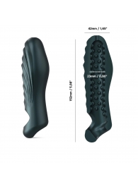 Серая силиконовая насадка на пенис с подхватом Manwan Ryzer - Manwan - в Орле купить с доставкой