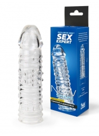 Прозрачная закрытая насадка на пенис - 17 см. - Sex Expert - в Орле купить с доставкой