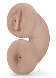 Телесный люминесцентный двусторонний мастурбатор Tasha - Blush Novelties - в Орле купить с доставкой