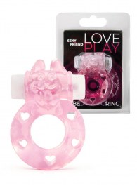 Розовое эрекционное виброкольцо в форме зайчика - 1137 - в Орле купить с доставкой