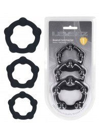 Набор из 3 эрекционных колец Beaded Silicone Cockring Set - Shots Media BV - в Орле купить с доставкой