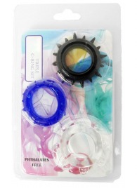Набор из 3 эрекционных колец разного цвета и рельефа - Boys of Toys - в Орле купить с доставкой