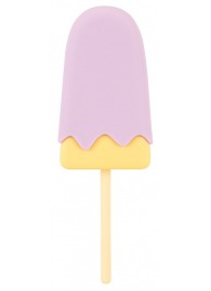 Сиреневый мини-вибратор в форме пломбира Vibrating Popsicle - Orion
