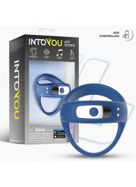 Синее интерактивное эрекционное виброкольцо Rank - Intoyou - в Орле купить с доставкой