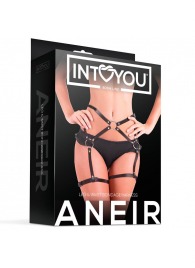 Черные стрепы на бёдра Aneir - Intoyou - купить с доставкой в Орле