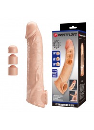 Телесный фаллоудлинитель с подхватом мошонки Silas - 26 см. - Baile - в Орле купить с доставкой