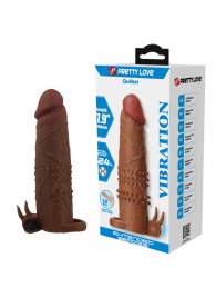 Коричневая насадка на пенис Quillon - 20 см. - Baile - в Орле купить с доставкой