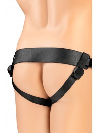 Телесный фаллопротез на черных ремнях Conall - 15 см. - ToyFa - купить с доставкой в Орле