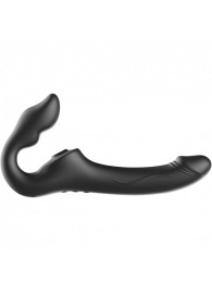 Черный безремневой страпон с 3 моторами - Ibiza - купить с доставкой в Орле