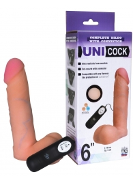 Фаллическая насадка Харнесс UNICOCK 6  с вибрацией - 18 см. - LOVETOY (А-Полимер) - купить с доставкой в Орле