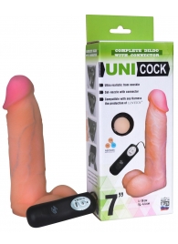 Фаллическая насадка Харнесс UNICOCK 7  с вибрацией - 19 см. - LOVETOY (А-Полимер) - купить с доставкой в Орле