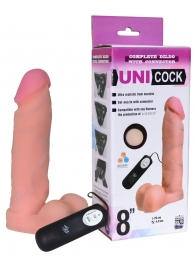 Фаллическая насадка Харнесс UNICOCK 8  с вибрацией - 20 см. - LOVETOY (А-Полимер) - купить с доставкой в Орле