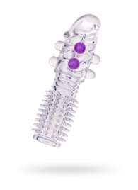 Гелевая прозрачная насадка с шариками и шипами - 14 см. - Toyfa Basic - в Орле купить с доставкой Гелевая прозрачная насадка с шариками и шипами - 14 см. - Toyfa Basic - в Орле купить с доставкой