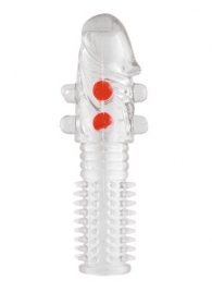 Гелевая прозрачная насадка с шариками и шипами - 14 см. - Toyfa Basic - в Орле купить с доставкой Гелевая прозрачная насадка с шариками и шипами - 14 см. - Toyfa Basic - в Орле купить с доставкой