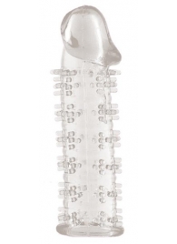 Гелевая прозрачная насадка с шипами - 12 см. - Toyfa Basic - в Орле купить с доставкой