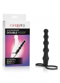 Насадка на пенис для двойного проникновения Silicone Beaded Double Rider - 14 см. - California Exotic Novelties - в Орле купить с доставкой