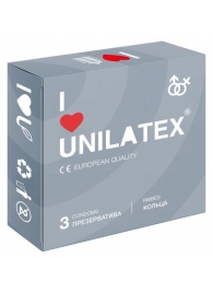 Презервативы с рёбрами Unilatex Ribbed - 3 шт. - Unilatex - купить с доставкой в Орле