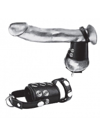 Кольцо на член и мошонку Cock Ring With 2  Ball Stretcher And Optional Weight Ring - BlueLine - в Орле купить с доставкой