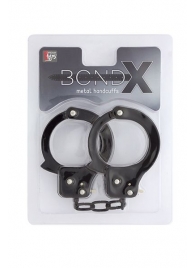 Чёрные наручники из листового металла BONDX METAL CUFFS BLACK - Dream Toys - купить с доставкой в Орле