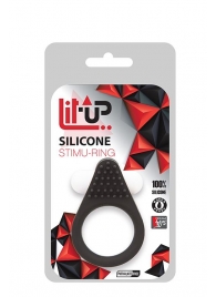 Чёрное эрекционное кольцо LIT-UP SILICONE STIMU RING 1 BLACK - Dream Toys - в Орле купить с доставкой