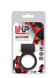 Чёрное эрекционное виброкольцо LIT-UP SILICONE STIMU RING 3 BLACK - Dream Toys - в Орле купить с доставкой
