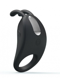 Чёрное эрекционное кольцо с вибрацией Rabbit Vibrator - Baile - в Орле купить с доставкой