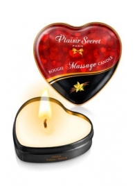 Массажная свеча с ароматом ванили Bougie Massage Candle - 35 мл. - Plaisir Secret - купить с доставкой в Орле