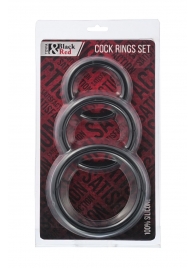 Набор из 3 чёрных эрекционных колец - ToyFa - в Орле купить с доставкой