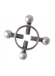 Серебристые зажимы для сосков на винтах - ToyFa - купить с доставкой в Орле