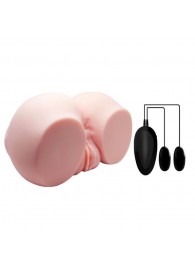 Телесный мастурбатор с двумя любовными тоннелями и вибрацией - Baile - в Орле купить с доставкой