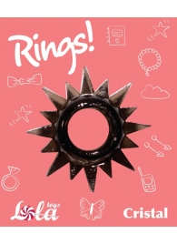 Чёрное эрекционное кольцо Rings Cristal - Lola Games - в Орле купить с доставкой