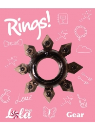 Чёрное эрекционное кольцо Rings Gear - Lola Games - в Орле купить с доставкой