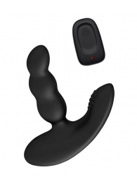 Черный силиконовый стимулятор простаты Levett Nitoc с пультом ДУ - Levett - в Орле купить с доставкой