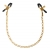 Чёрные с золотом зажимы на соски Gold Chain Nipple Clamps - Pipedream - купить с доставкой в Орле