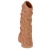 Телесная насадка с венками и открытой головкой Nude Sleeve M - 12 см. - KOKOS - в Орле купить с доставкой