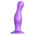 Фиолетовая насадка Strap-On-Me Dildo Plug Curvy size L - Strap-on-me - купить с доставкой в Орле