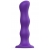 Фиолетовая насадка Strap-On-Me Dildo Geisha Balls size M - Strap-on-me - купить с доставкой в Орле