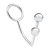 Кольцо на пенис с анальным стимулятором Two Bead Stainless Steel Anal Hook   Cock Ring - BlueLine - в Орле купить с доставкой