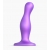 Фиолетовая насадка Strap-On-Me Dildo Plug Curvy size M - Strap-on-me - купить с доставкой в Орле