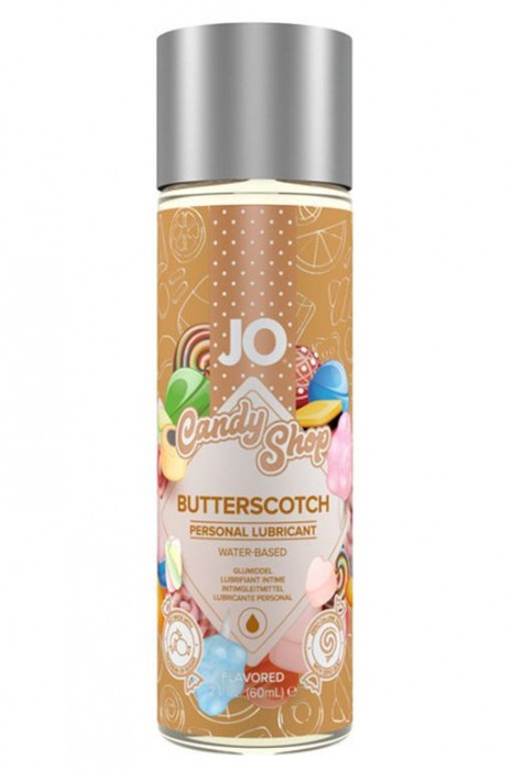 Смазка на водной основе Candy Shop Butterscotch с ароматом ирисок - 60 мл. - System JO - купить с доставкой в Орле