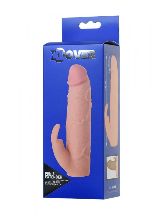 Телесная насадка Toyfa XLover для увеличения размера - 16,8 см. - ToyFa - в Орле купить с доставкой