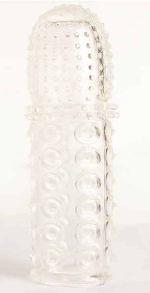 Прозрачная закрытая гелевая насадка - 13,5 см. - Toyfa Basic - в Орле купить с доставкой