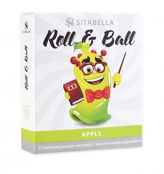 Стимулирующий презерватив-насадка Roll   Ball Apple - Sitabella - купить с доставкой в Орле