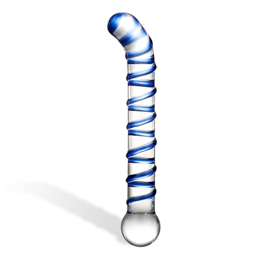 Изогнутый стеклянный фаллос G-Spot Glass Dildo - 17 см. - Glas